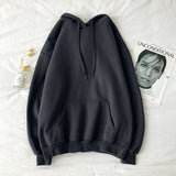 Christmas Gift Solid Colors Women Sweatshirts Casual Warm Plus Velet Woman Hoodies Harajuku Thicken Oversized Hoody Female Basic Tops 5XL