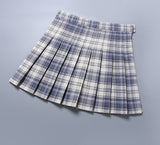 Christmas Gift High Waist Chic Women Pleated Skirt Preppy Style Female Mini Skirts Summer Harajuku Ladies Plaid Skirts Casual A-line Skirt