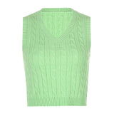 Christmas Gift HEYounGIRL Solid Casual Sleeveless Sweater Vest Preppy Style Knitted Jumpers Ladies Vintage Korean Streetwear Fashion 2021