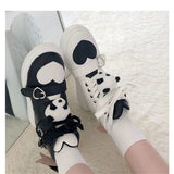 Kukombo Lolita Shoes Women Sneakers Sweet Kawaii Pink Fashion Student High Top Sports White Platform Cute College Loli Running