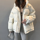 Christmas Gift 2022 New Winter Women's Jacket Coat Korean Style Beige Padded Puffer Parkas Casual Pink Ropa Mujer Invierno Clothes for Women