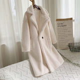 Christmas Gift Luxury Fashion Leopard Long Teddy Bear Jackets Coats Women 2021 Winter Thick Warm Outerwear Brand Fashion Faux Fur Coat Female