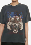 Kukombo Boho Black Tiger Head Graphic Tees Women Teescotton Short Sleeve O Neck Loose Tshirt New Fashion Oversized Casual T-Shirts