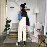 Christmas Gift Denim Jumpsuits Women Loose Solid Ankle-length Pants Streetwear Korean preppy StyleTrendy Casual Summer 2021 Woman Overall