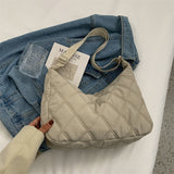 Back to college 2022 AVEURI Women Soft Nylon Side Bags In Trend Brand Quilted Luxury Big Handbags Lady Shoulder Bucket Crossbody Bags Designer Brand