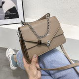 Kukombo Small Square Bags for Women Handbag Tote 2022 Pu Leather Chains Shoulder Crossbody Bag Casual Wild Female Handbags Travel Totes