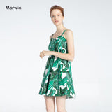 Christmas Gift Marwin New Coming Off Shoulder Ruffle Dot summer Dress women white strap chiffon beach Boho party sexy dresses vestido furits