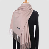 Christmas Gift 2021 Winter Scarf For Women Long Warm Cashmere Scarves Hijab Solid Lady Shawl Wrap Female Pashmina Bandana Head Scarfs Echarpe