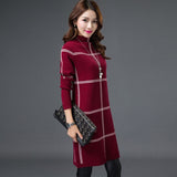 Christmas Gift 2021 New Autumn Women Sweaters Pullovers Winter Warm Long Sleeve Casual Knitted Sweater Dresses Vestidos R1060