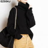 Christmas Gift 2021 Women's Sweater Autumn Winter Warm Turtlenecks Casual Loose Oversized  wool sweaters  Pullover  Femme top