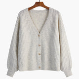 Kukombo Cardigan Women 2022 Spring Sweater Hollow Out Korean Fashion V-Neck Knitted Clothes Purple Long Sleeve Soft Outwears