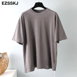Christmas Gift New 2021spring summer Women oversize T-shirt Casual Loose cotton shortsleeve Brushed long T-shirt big Female Basic Thick Tops