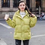 Christmas Gift 2024 New Short Winter Jacket Women Warm Hooded Down Cotton Jacket Parkas Female Casual Loose Korean Cotton-padded Coat Outwear