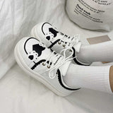 Kukombo Women Sneakers Kawaii Lolita Japan Anime White Sports Shoes Flat Platform Running Casual Korean Trainers Spring Fashion Autumn
