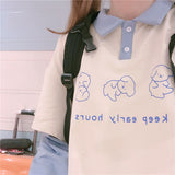 Kukombo Japanese Kawaii Cute Polo Sweatshirt Soft Girl Sweet Anime Harajuku Long Sleeve Hoodie Top School Clothes Autumn 2021