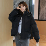 Christmas Gift 2021 New Women's Parkas Winter Jacket Coat Casual Thicken Warm Parka Loose Hooded Overcoat Cotton Padded Jackets Outwear