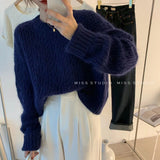 Christmas Gift 2021 Women Sweater Pullover Female Knitting Overszie Long Sleeve Loose Elegant Knitted Thick Outerwear Womens Winter Sweaters