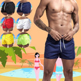 Pocket Swimming Shorts for Men Swimwear Male Swimsuit Swim Trunks Summer Bathing Beach Wear Surf Beach men's summer pants