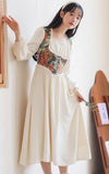 Kukombo French Romantic Dresses For Women 2022 Autumn Oil Painting Retro French Lace Square Collar Dress Elegant Robe Femme Vestidos