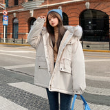 Christmas Gift New down cotton jacket Korean style pie overcomes short plush thickened Jacket Women's cotton jacket loose jacket