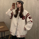 Kukombo Christmas Gift European and American high street autumn trend hip hop new baseball uniform men and women loose street jacket lovers trend