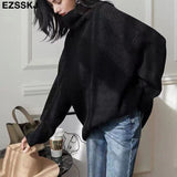Christmas Gift cashmere Autumn Winter highneck thick oversize Sweater pullovers Women 2021 LOOSE  sweater pullovers female Long Sleeve