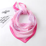 Kukombo 2022 Women Chiffon Hair Scarf Square Neck Scarves Bag Handle Tie Foulard Lady Neckerchief Bandana Shawls and Wraps