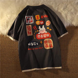 Christmas Gift Good Luck Cattle Top Harajuku Funny Shirt Kawaii Anime T-shirt Ullzang Summer Fashion Goblincore Aesthetic Women Men Couple New