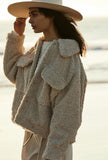 Kukombo Winter New Fur Blend Coat Women Laple Loose Pocket Long Sleeve Warm Trick Fashion Coats Female
