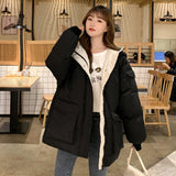 Christmas Gift 2021 New Winter Clothes Korean Version Loose Winter Mid-length Coat Down Padded Coat Padded Jacket Women's Thick Padded Jacket