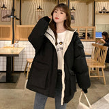 Christmas Gift 2021 New Winter Clothes Korean Version Loose Winter Mid-length Coat Down Padded Coat Padded Jacket Women's Thick Padded Jacket