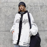 Christmas Gift Autumn Girls Vintage Embroidered Baseball Jacket Coat Bomber Women Uniform Clothes Female Ladies Streetwear Casual Harajuku