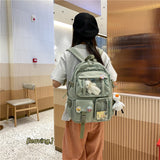Cute Women Large Capacity Backpack Waterproof Nylon Female Schoolbag College Lady Laptop Backpacks Kawaii Girl Travel Book Bags