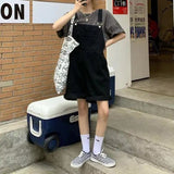 Christmas Gift Korean Overalls Harajuku Student Style 2022 Summer Loose Thin  Pants  Thin Retro Straight Women's Overalls Demin Jumpsuits