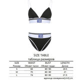 Kukombo Letter Embroidery Black Basic Bra And Brief Sets Sexy Women Intimates Underwear Summer Camis Lingerie Low Waisted Panty