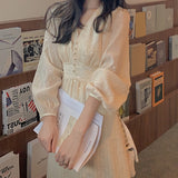 Women Summer Elegant Vintage Dresses Sequin Puff Sleeve V Neck Beach Maxi Dress High Waist A-Line Vestido