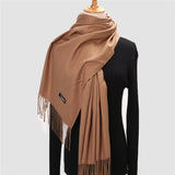 Christmas Gift 2021 Winter Scarf For Women Long Warm Cashmere Scarves Hijab Solid Lady Shawl Wrap Female Pashmina Bandana Head Scarfs Echarpe