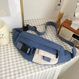 Kukombo Waist Bags Casual Functional Money Phone Pouch Belt Bag Female Canvas Banana Bag Fanny Pack Cargo Harajuku Fashion Ulzzang Daily