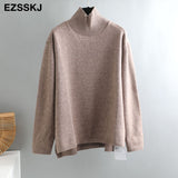 Christmas Gift Autumn Winter O-NECK oversize thick Sweater pullovers Women 2021 loose cashmere  turtleneck Sweater Pullover female Long Sleeve