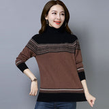 Christmas Gift New Autumn Women Knitted Sweater Pullover Cashmere Turtleneck Sweater Long Sleeve Casual Sweater Female Jumper Pull Femme P216