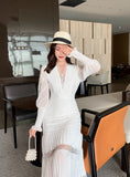 Kukombo Fashion Designer Spring Elegant Dresses 2022 Dress Autumn Women V-Neck Luxury Lace Patchwork Embroidery Sweet Midi Dress Female