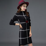 Christmas Gift 2021 New Autumn Women Sweaters Pullovers Winter Warm Long Sleeve Casual Knitted Sweater Dresses Vestidos R1060