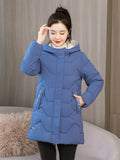 Christmas Gift 2021 New Winter Parkas Women Jacket Long Coat Slim Female Down Cotton Parka Hooded Thick Warm Overcoat Loose Casual Jackets