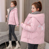 Kukombo Christmas Gift Women's Coat Hooded Parkas 2021 New Winter Jacket Down Cotton Padded Jacket Coat Warm Thick Parka Female Overcoat Outwear P934
