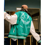 Christmas Gift The Spring Clown Bomber Baseball Jacket Female Men Green Jacket Women Clothing 2022 Harajuku Plus Size Streetwear Outerwear Goth