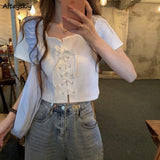 Christmas Gift T-shirts Women Cropped Summer Simple Design Tops Casual Short Sleeve College All-match Stylish Plus Size Mujer Ulzzang Clothing