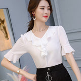 Kukombo Clearance In Stock Lowest Price Women Blouses & Shirts Summer Shirt New Fashion Slim Korean Office Long Sleeve Shirts Top