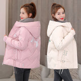 Kukombo Christmas Gift Women's Coat Hooded Parkas 2021 New Winter Jacket Down Cotton Padded Jacket Coat Warm Thick Parka Female Overcoat Outwear P934