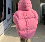 Christmas Gift BGTEEVER Chic Hooded Cotton Padded Women Parkas 2021 Winter Warm Loose Solid Thicken Female Coats Ladies Zippers Outwear