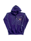Kukombo Women Rihnestone Skeleton Hoodie Jacket Y2K Zipper Drawstring Hooded Sweatshirt E-Girl 90S Streetwear Jacket Pockets